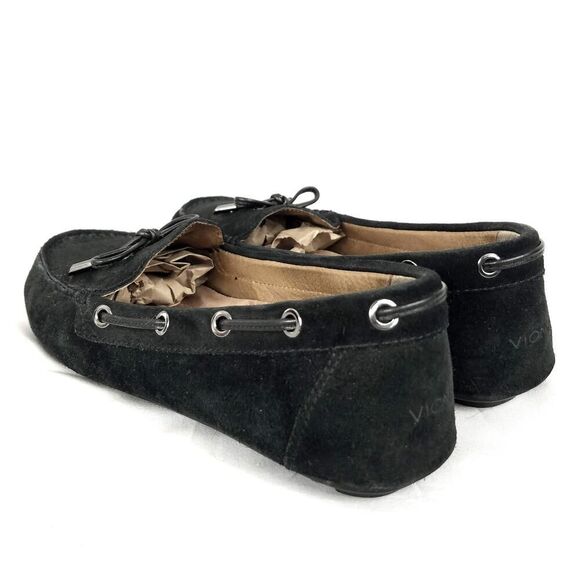 Vionic Virginia Black Suede Leather Moccasin Comfort Loafer Flats Size 8 - Picture 3 of 7